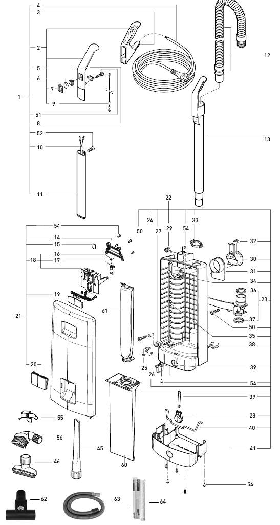 SCHEMATISCHE WEERGAVE EN ONDERDELENLIJST