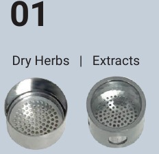 Doseercapsule voor kruiden 3/4 vol, Doseercapsule voor extracten 1/2 erwtgrootte