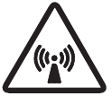pictogram van niet-ioniserende elektromagnetische straling