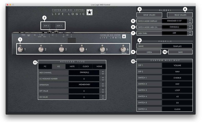 Blackstar Live Logic Midi Control Software