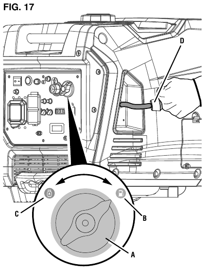 DE GENERATOR STARTEN: BENZINE