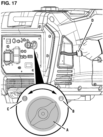 De generator starten - Benzine
