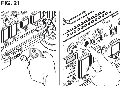 HET APPARAAT STARTEN - De motor start/stop-knop gebruiken