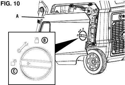 WERKING - DE MOTORSERVICEKAP VERWIJDEREN