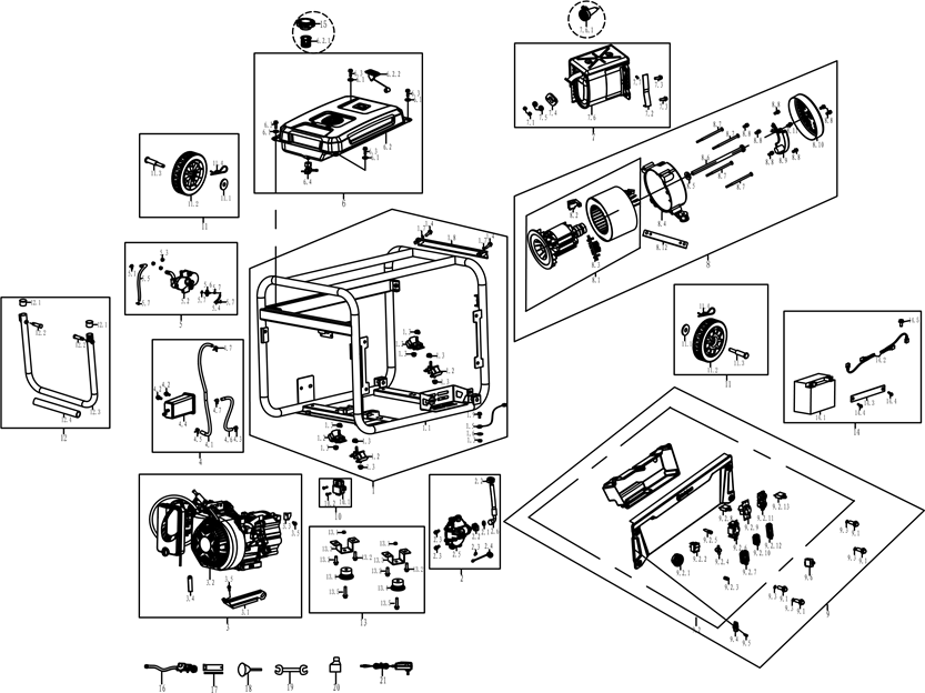 UITGEKLAPT AANZICHT GENERATOR