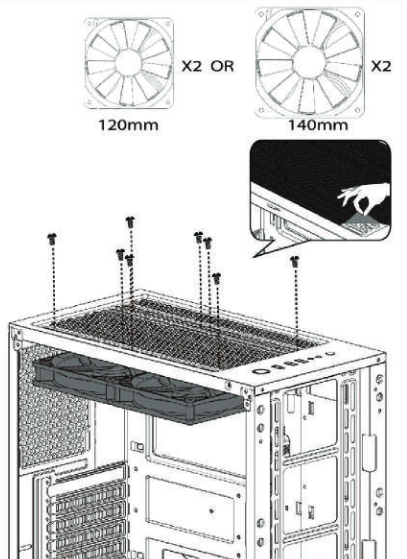 Topventilator installeren