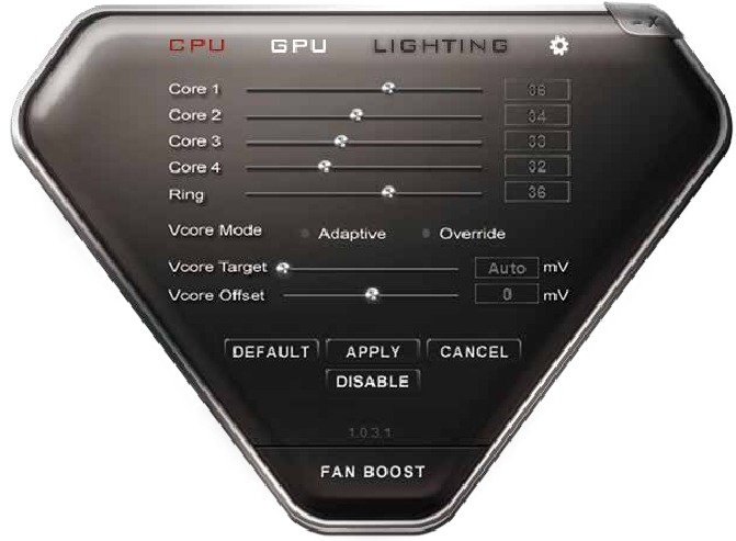 Precision X Mobile configureren - CPU-tabblad