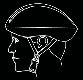 Een correct passende helm