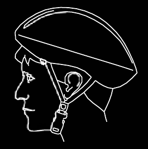 Helm die niet goed past