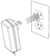 Oplader in stopcontact