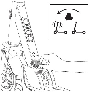Scooter inklappen - Stap 1