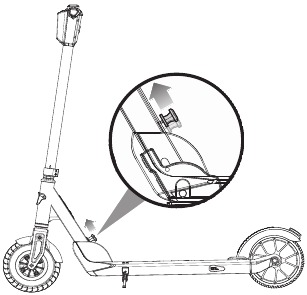 Scooter inklappen - Stap 2