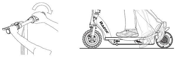 De scooter starten