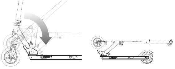 De scooter inklappen