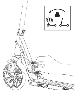 Scooter inklappen - Stap 1
