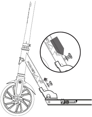 Scooter inklappen - Stap 2