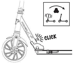 De scooter uitvouwen voor het eerste gebruik - Stap 2