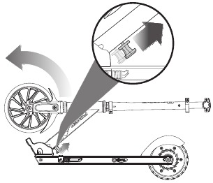 De scooter uitvouwen voor het eerste gebruik - Stap 1