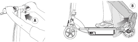 De scooter starten