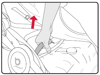 De kinderwagen inklappen - Stap 3