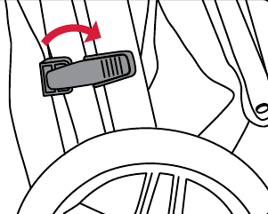 De kinderwagen uitklappen - Stap 1