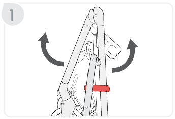 Het frame uitvouwen - Stap 1 - Open het frame