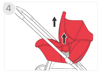 De autostoel voor baby's bevestigen - Stap 2