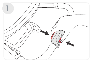De kinderwagen inklappen - Stap 1
