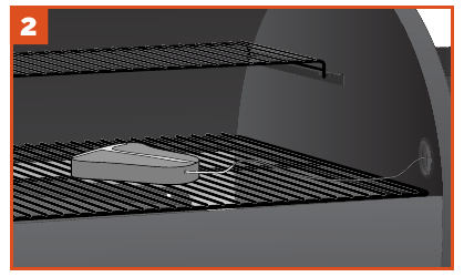 KOKEN MET DE VOEDSELTHERMOMETER - Als de grill is uitgeschakeld - Stap 2