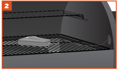 KOKEN MET DE VOEDSELTHERMOMETER - Als de grill is ingeschakeld - Stap 2