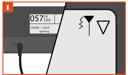 KOKEN MET DE VOEDSELTHERMOMETER - Als de grill is uitgeschakeld - Stap 1