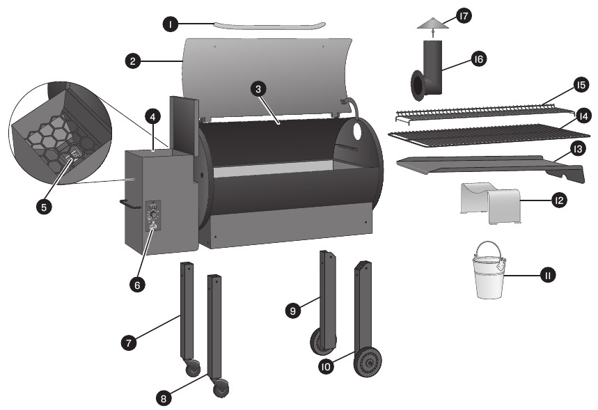 GRILL ONDERDELEN
