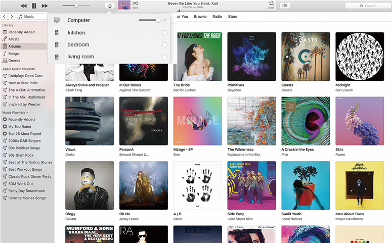 Muziek afspelen van iTunes op Mac en Windows-pc