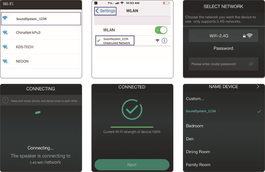 Verbinding via app - Stap 1