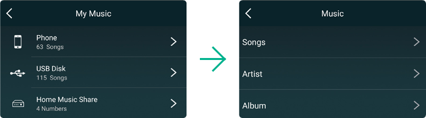 Muziek afspelen vanaf NAS