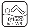 Waterdichtheid (10 bar/15 bar/20 bar)