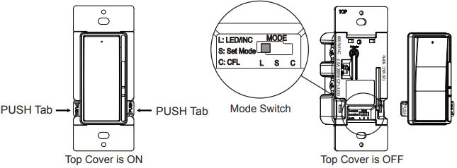 Selecteer de dimmermodus per type lamp voordat u gaat testen