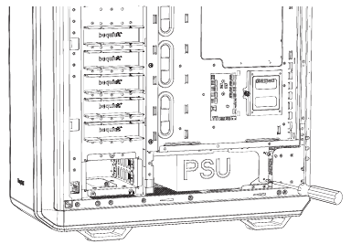 De PSU-omhulsel verwijderen - Stap 1