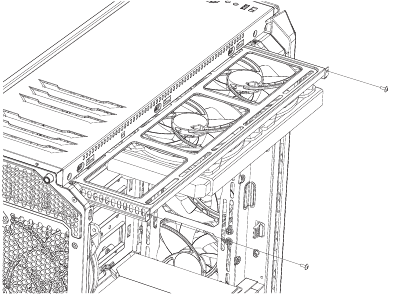 Ventilatoren of radiatoren installeren op de verwijderbare bovenste beugel - Stap 2