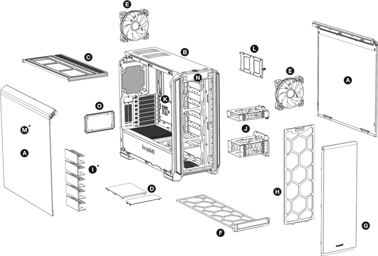 Exploded View en beschrijving van onderdelen