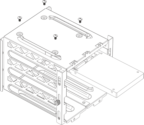 INSTALLATIE VAN EEN 2,5 APPARAAT/SSD - Stap 2
