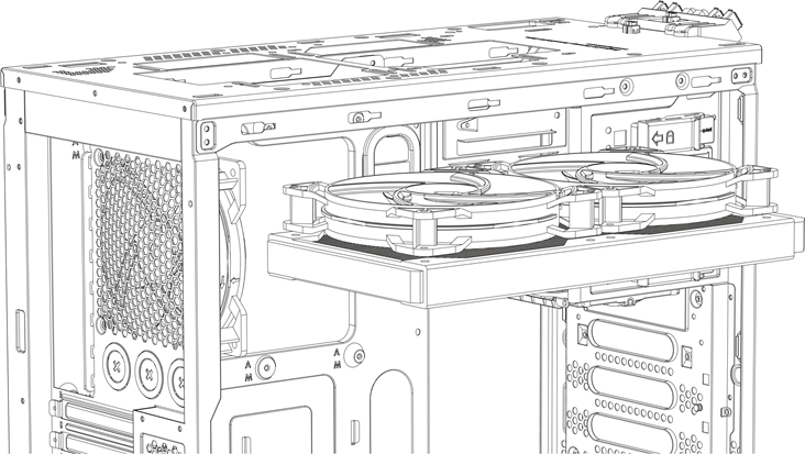 OPTIONELE VENTILATOREN/RADIATOR INSTALLATIE - Stap 3