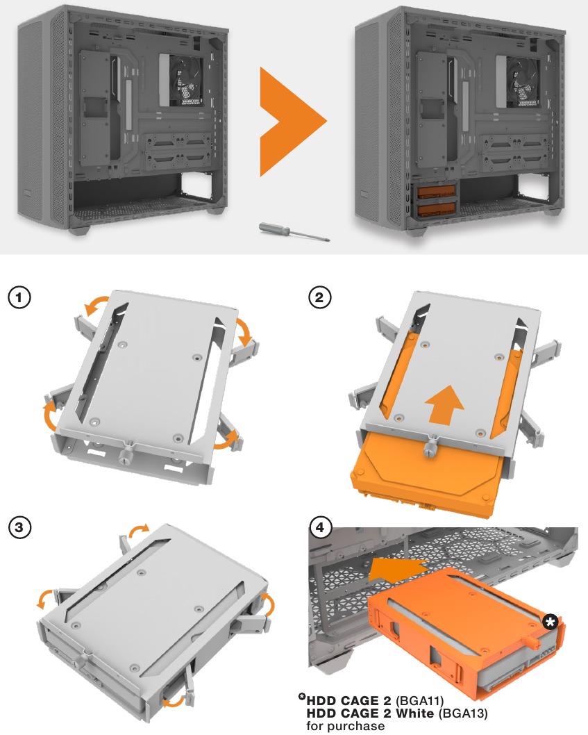 INSTALLATIE VAN SCHIJVEN IN DE ENKELE HDD-KOOI