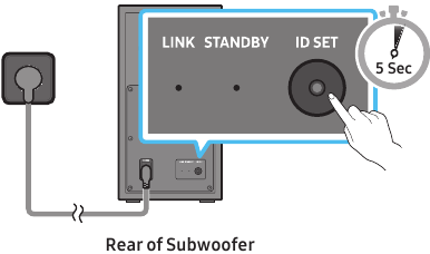 De subwoofer handmatig aansluiten - Stap 1