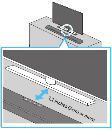 DE SOUNDBAR OP EEN TV-MEUBEL PLAATSEN