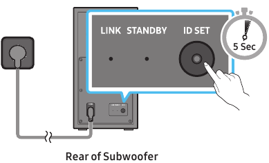 De subwoofer handmatig aansluiten - Stap 1