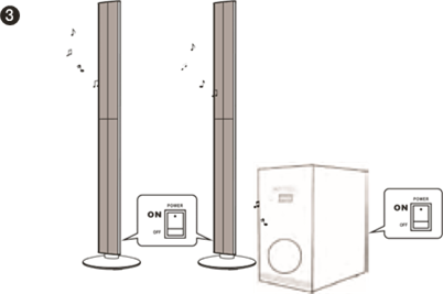 Achterspeakers koppelen - Stap 2