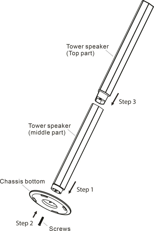 Towerspeaker montage