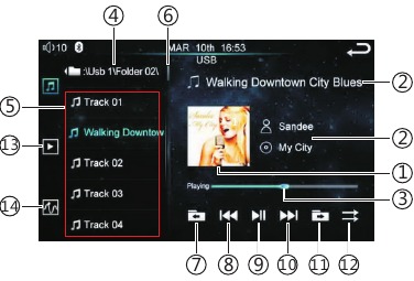 USB/Muziek - Stap 1