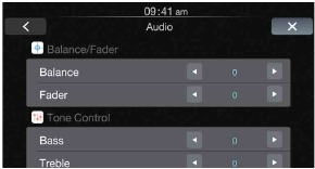 Audio Setup-scherm